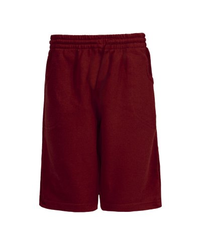 Bermuda in felpa french terry bambino Bordeaux
