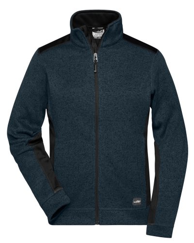 Ladies' Knitted Workwear Fleece Jacket - Strong Navy/Navy