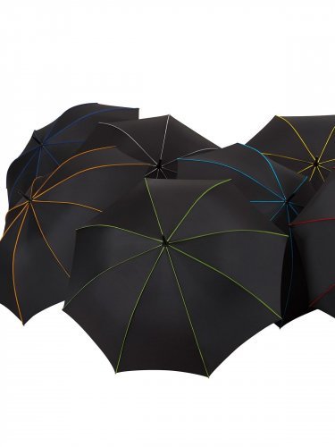 Ombrello FARE Seam nero, apertura automatica, 115 cm, manico soft