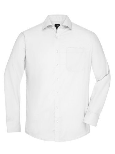 Camicia uomo cotone micro-twill con taschino, comfort e stile