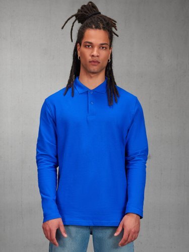 Polo maniche lunghe cotone 180g B&C Medium Fit, vari colori