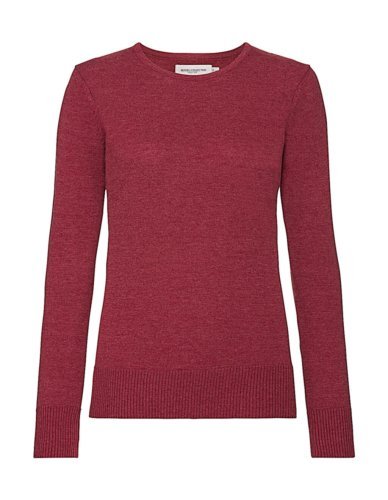 Pull femme col rond coton-acrylique