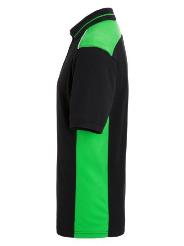 Polo de travail homme James & Nicholson, bicolore, coton-pol. 200g