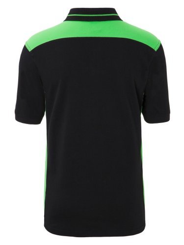 Polo de travail homme James & Nicholson, bicolore, coton-pol. 200g