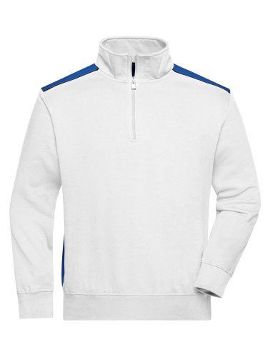 Workwear Felpa Half-Zip Nero/Lime 70% Cotone 290g/m²