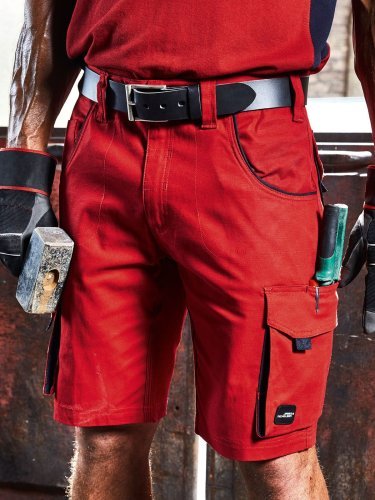 Arbeitsbermudas aus Canvas mit Taschen und reflektierenden Elementen