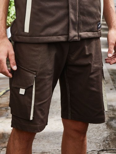 Arbeitsbermudas aus Canvas mit Taschen und reflektierenden Elementen