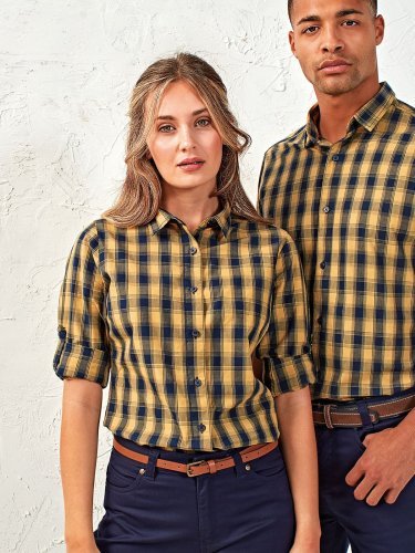 Ladies' LSL 'Mulligan' Check Cotton Bar Shirt     t