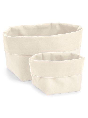Organizer reversibile in cotone Large  beige multiuso 8L