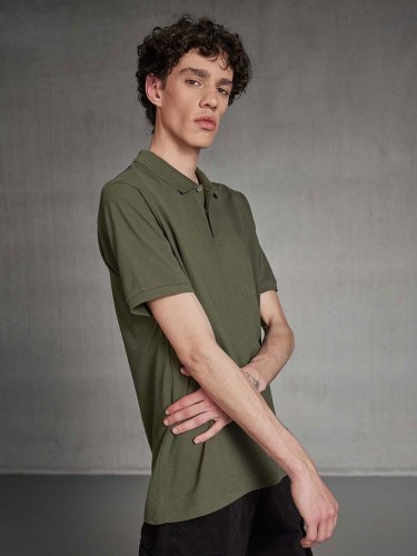 Polo uomo B&C Inspire cotone organico, medium fit, no label