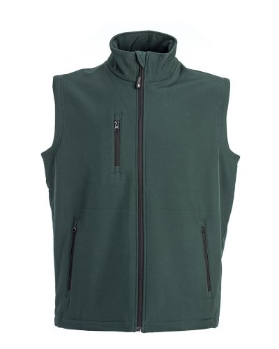 Gilet Tarvisio in soft shell a due strati impermeabile Green