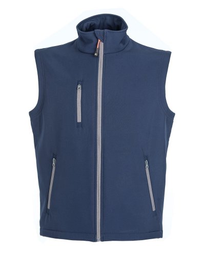 Gilet Tarvisio in soft shell a due strati impermeabile Navy