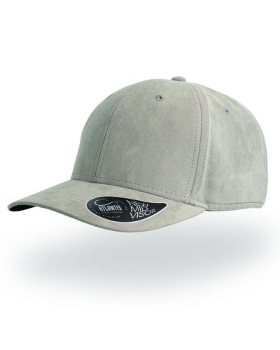 Cappellino a 6 pannelli con occhielli ricamati Fam Grey