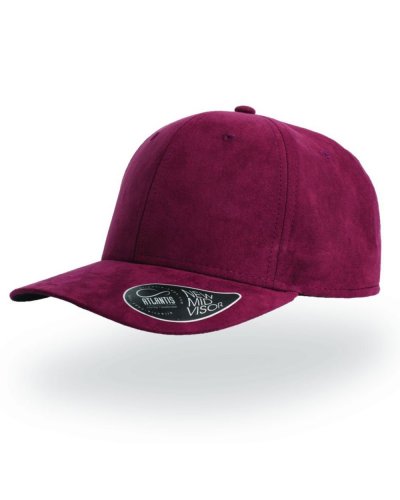 Cappellino a 6 pannelli con occhielli ricamati Fam Burgundy