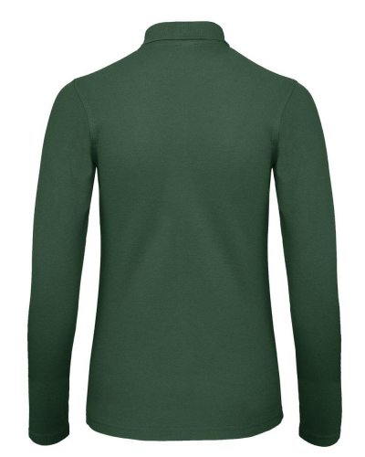 Polo donna maniche lunghe Bottle Green