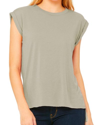 T-shirt donna manica corta flowy muscle