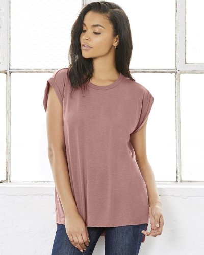 T-shirt donna manica corta flowy muscle