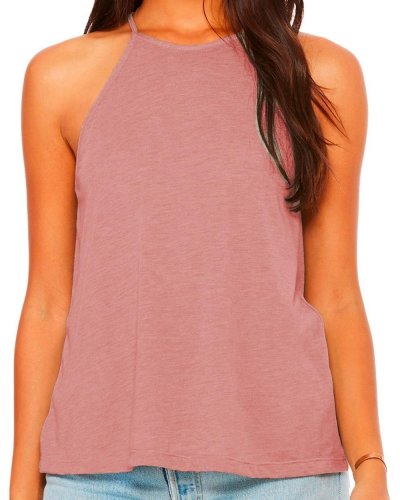 Canottiera Women's Flowy High Neck Tank Mauve