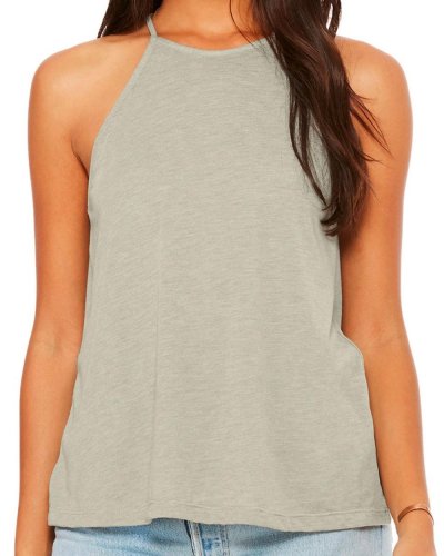 Canottiera Women's Flowy High Neck Tank Heather Stone
