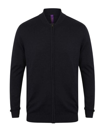 Unisex Zip Through Cardigan Navy