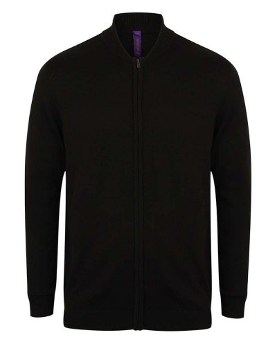 Unisex Zip Through Cardigan Black