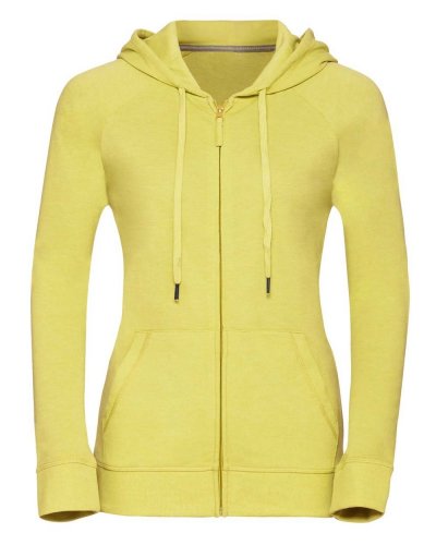 Felpa donna con cappuccio e zip HD Yellow Marl