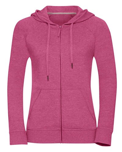 Felpa donna con cappuccio e zip HD Pink Marl