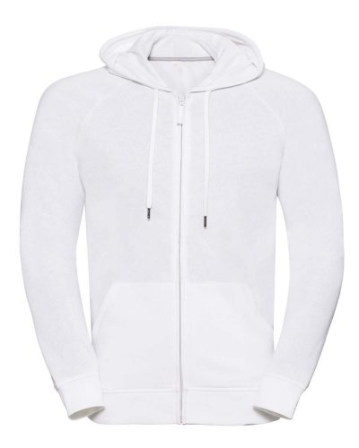 Felpa con cappuccio e zip HD Bianco