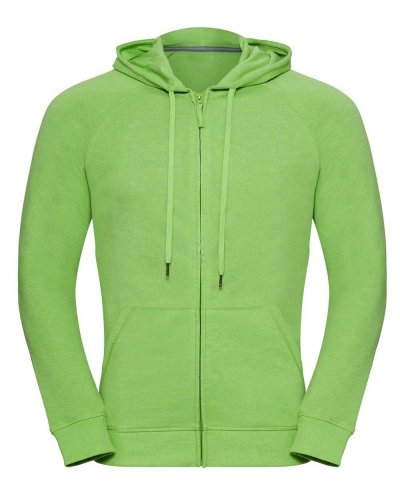Felpa con cappuccio e zip HD Green Marl