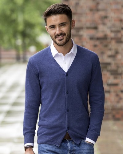 Men's V-Neck Knitted Cardigan