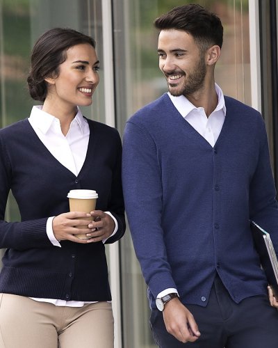 Men's V-Neck Knitted Cardigan