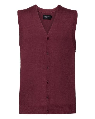 Gilet uomo scollo a V Cranberry Marl