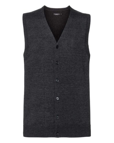 Gilet uomo scollo a V Charcoal Marl