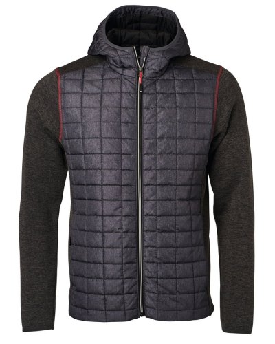 Men's Knitted Hybrid Jacket Grey-Melange/Anthracite-Melang