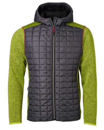 Men's Knitted Hybrid Jacket Kiwi-Melange/Anthracite-Melange