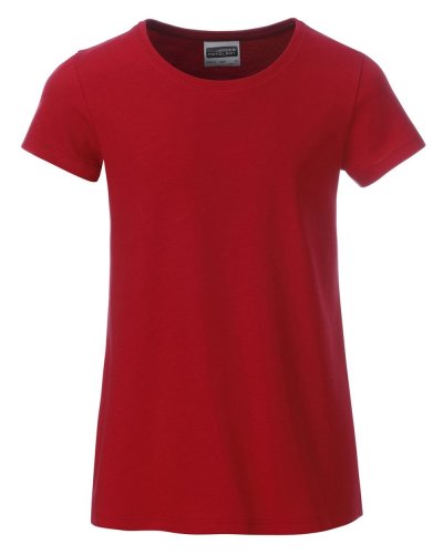 T-shirt basic t ragazza Red