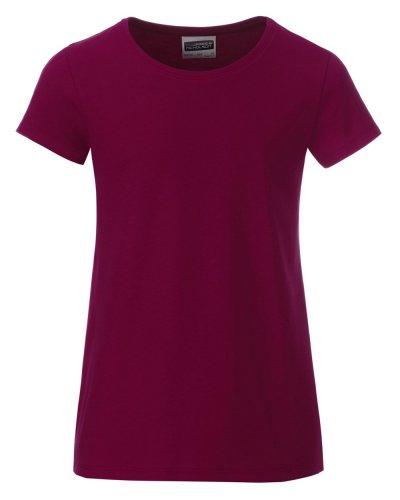 T-shirt basic t ragazza Wine