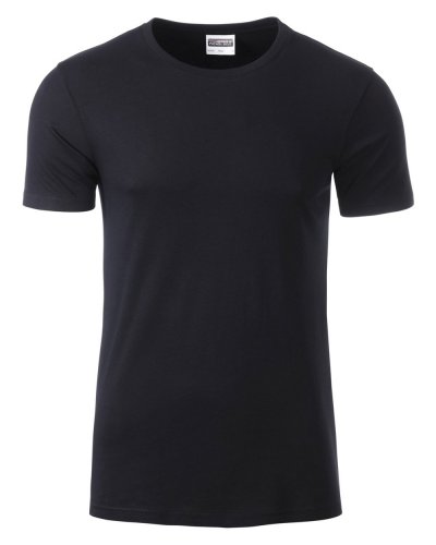 T-shirt basic t uomo cotone organico Black