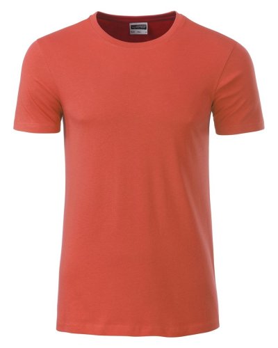 T-shirt basic t uomo cotone organico Coral