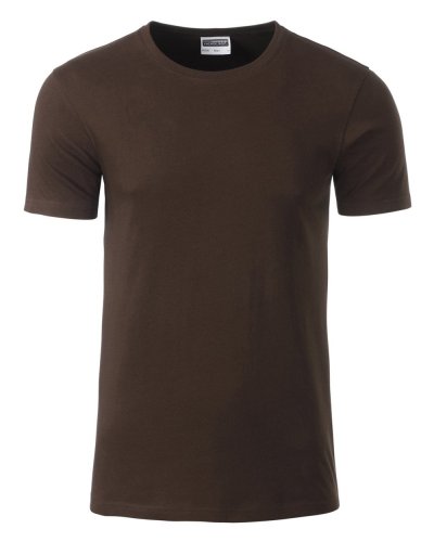 T-shirt basic t uomo cotone organico Brown
