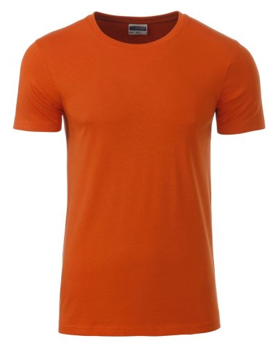T-shirt basic t uomo cotone organico Dark Orange