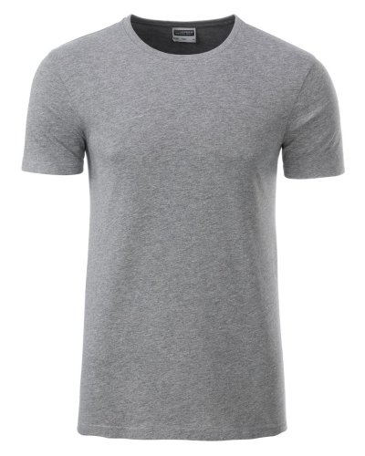 T-shirt basic t uomo cotone organico Grey Heather