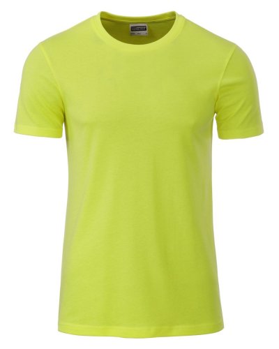 T-shirt basic t uomo cotone organico Acid Yellow