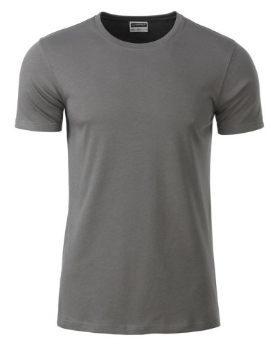 T-shirt basic t uomo cotone organico Mid Grey