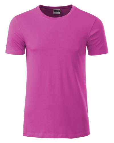 T-shirt basic t uomo cotone organico Pink