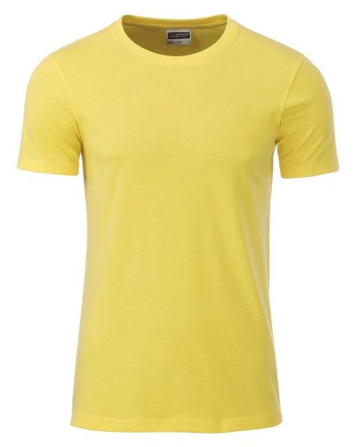 T-shirt basic t uomo cotone organico Yellow