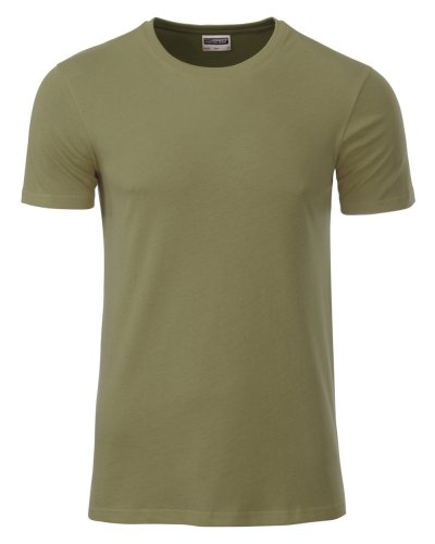 T-shirt basic t uomo cotone organico Khaki