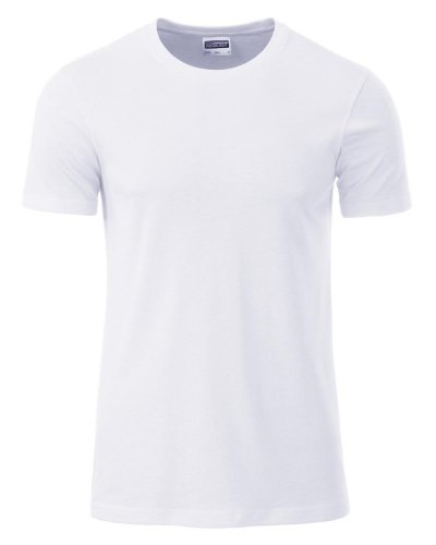 T-shirt basic t uomo cotone organico White