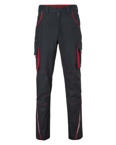 Pantaloni da lavoro Pants-Level 2 James & Nicholson Carbon/Red