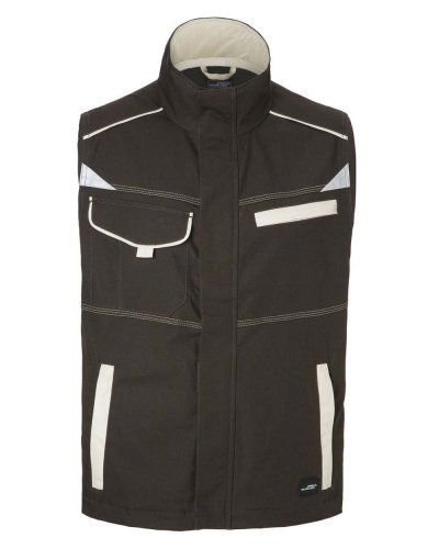 Workwear Vest - Color Brown/Stone